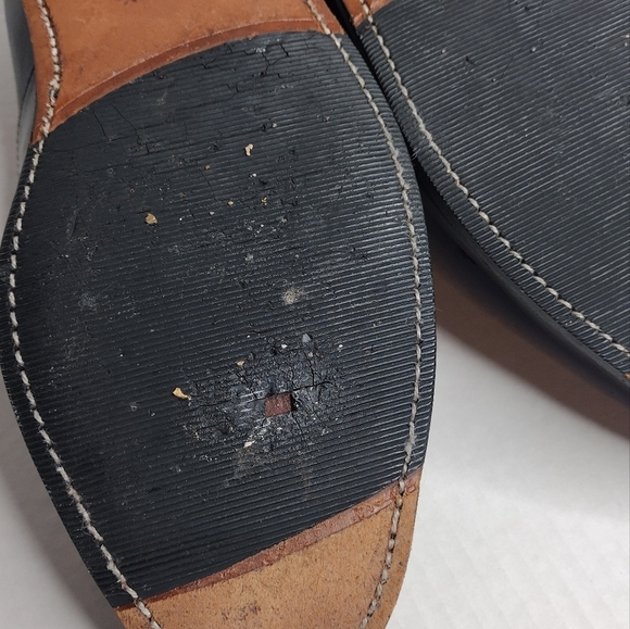 FootJoy Classics Men's Black Leather Office Business Tassel Slip On Loafers - Picture 12 of 14